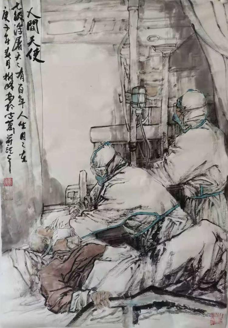 抗疫绘画作品——萧县书画家在行动(图14)
