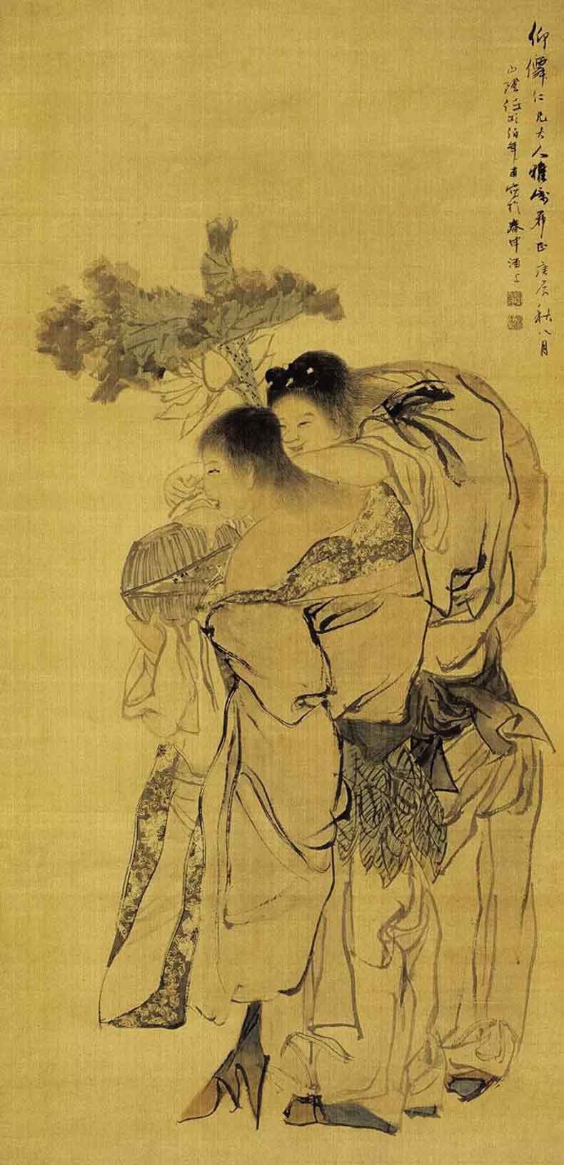 中国传统字画里的和合二仙作品(图5)