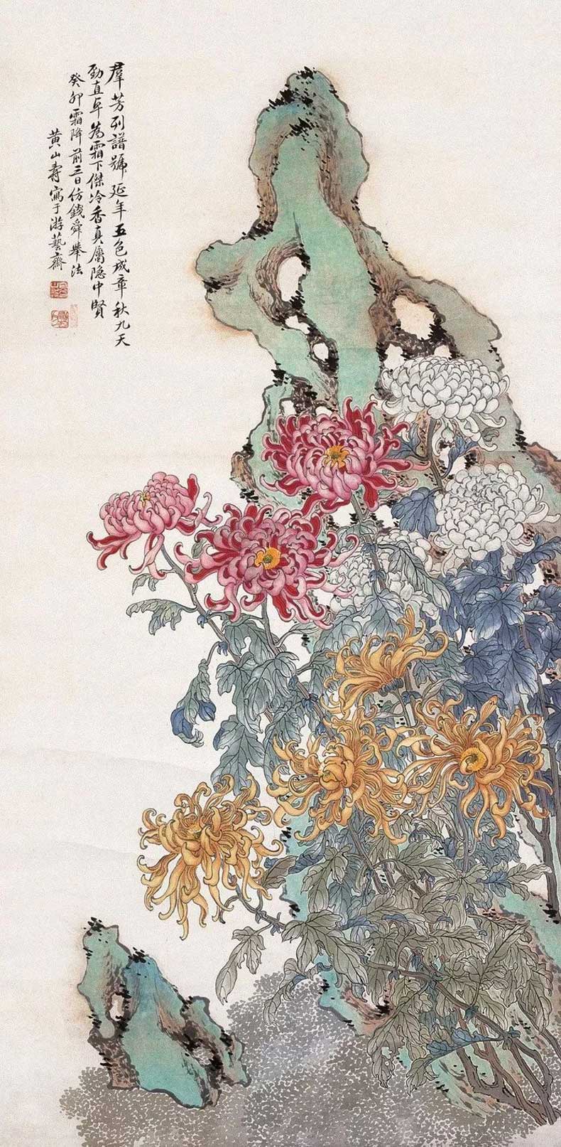 黄山寿花鸟画作品欣赏(图1)