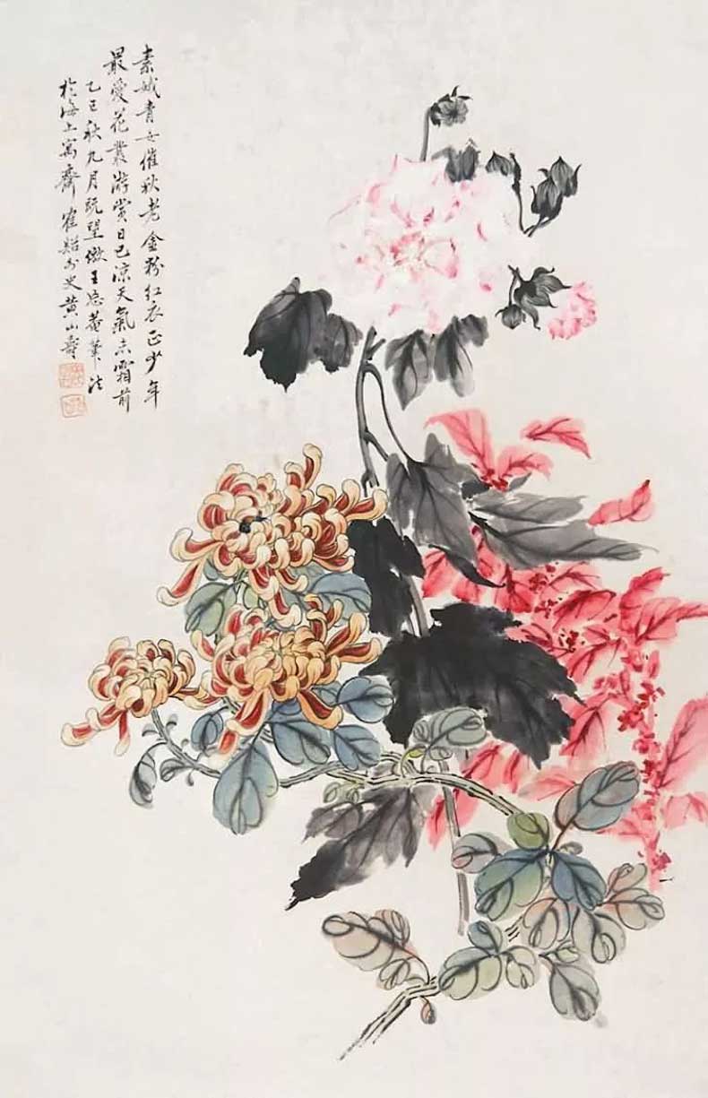 黄山寿花鸟画作品欣赏(图13)