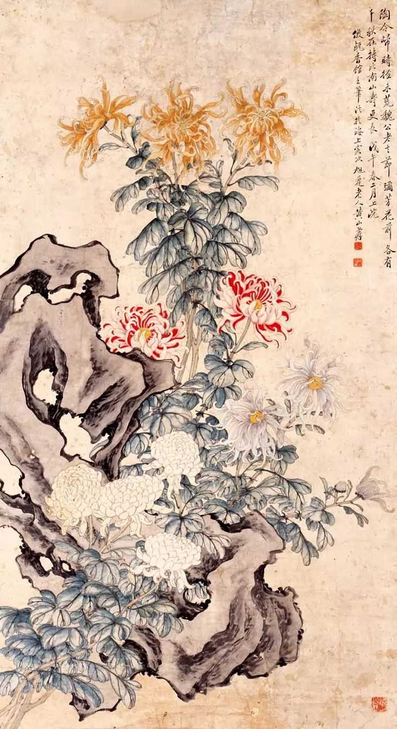 黄山寿花鸟画作品欣赏(图17)