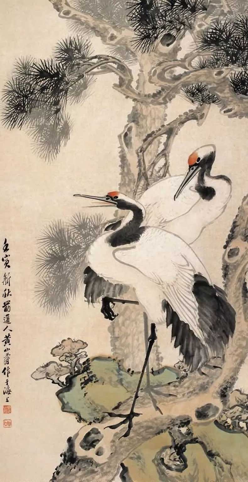 黄山寿花鸟画作品欣赏(图18)