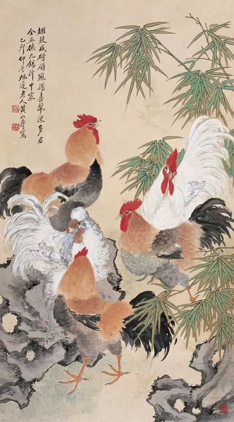 黄山寿花鸟画作品欣赏(图22)