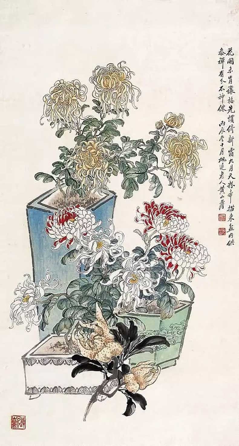 黄山寿花鸟画作品欣赏(图28)