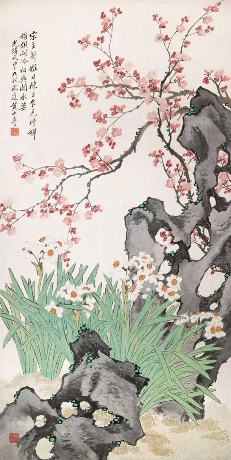 黄山寿花鸟画作品欣赏(图29)