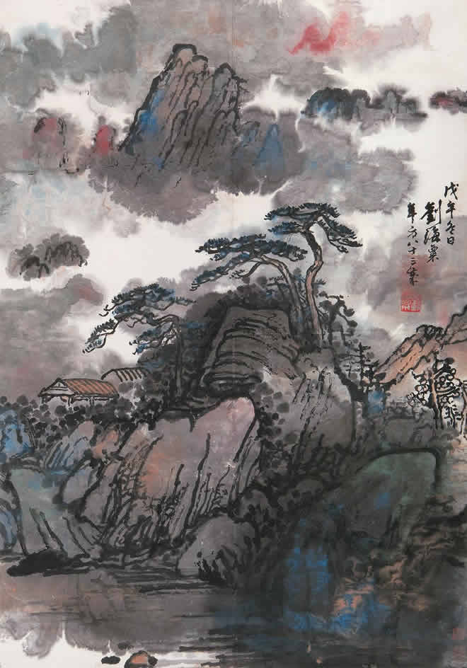 刘海粟国画山水画欣赏(图8)