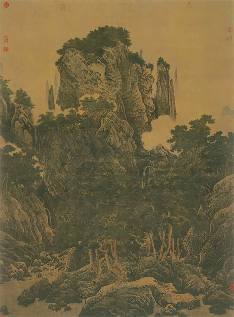 李唐山水画《万壑松风图》欣赏(图1)