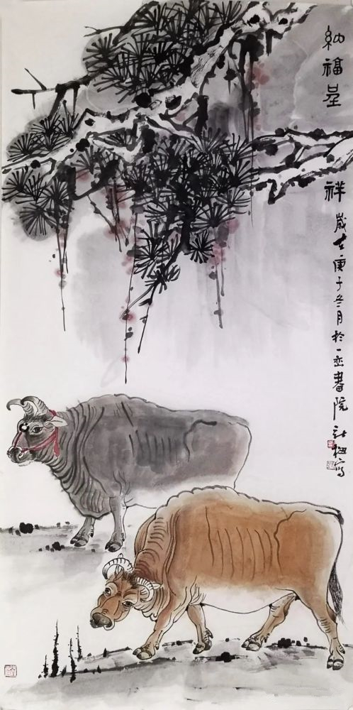 浅析萧县画家马新梅的国画《牛》系列作品