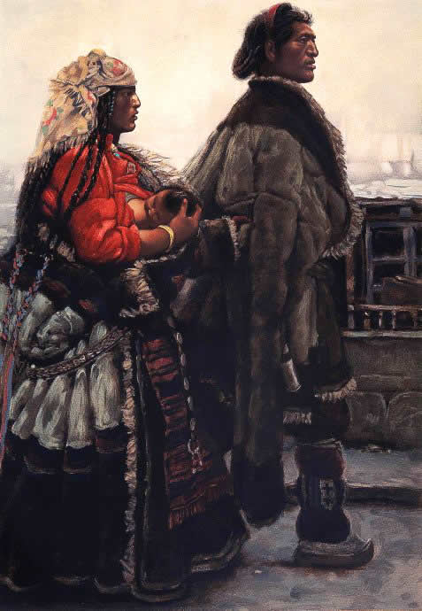 陈丹青《西藏组画》作品欣赏(图1)