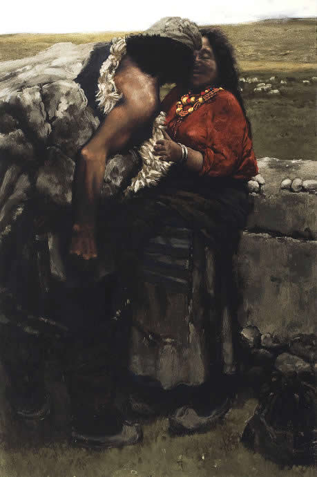 陈丹青《西藏组画》作品欣赏(图4)