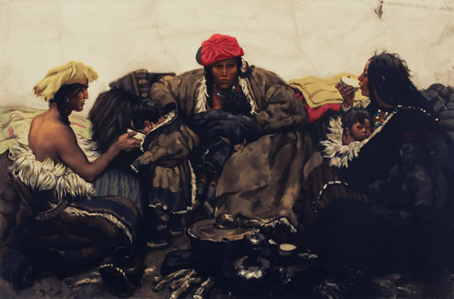 陈丹青《西藏组画》作品欣赏(图5)