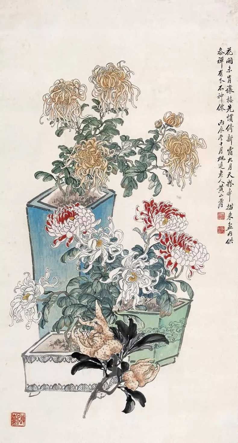 黄山寿花鸟画作品欣赏(图6)