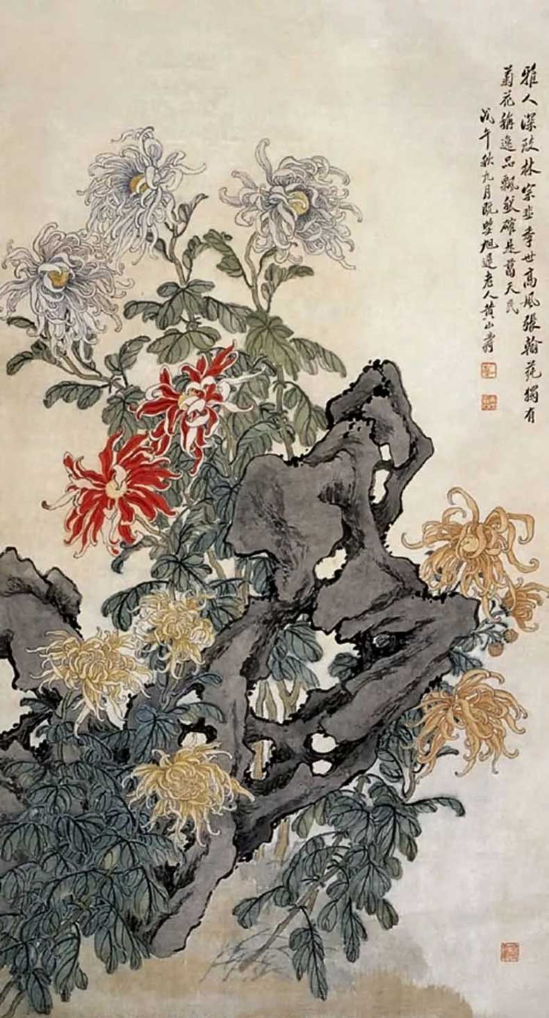 黄山寿花鸟画作品欣赏(图10)