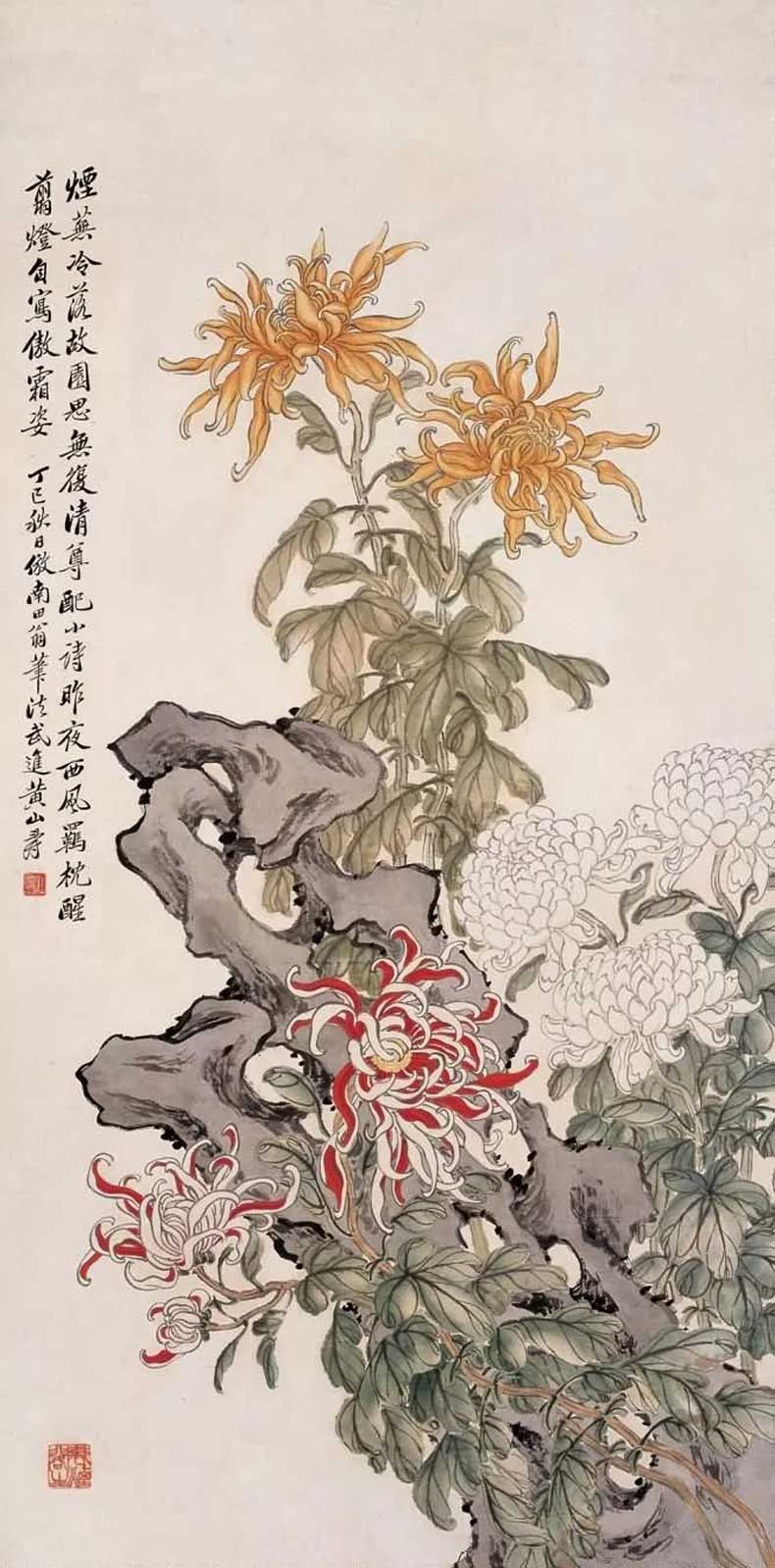 黄山寿花鸟画作品欣赏(图32)