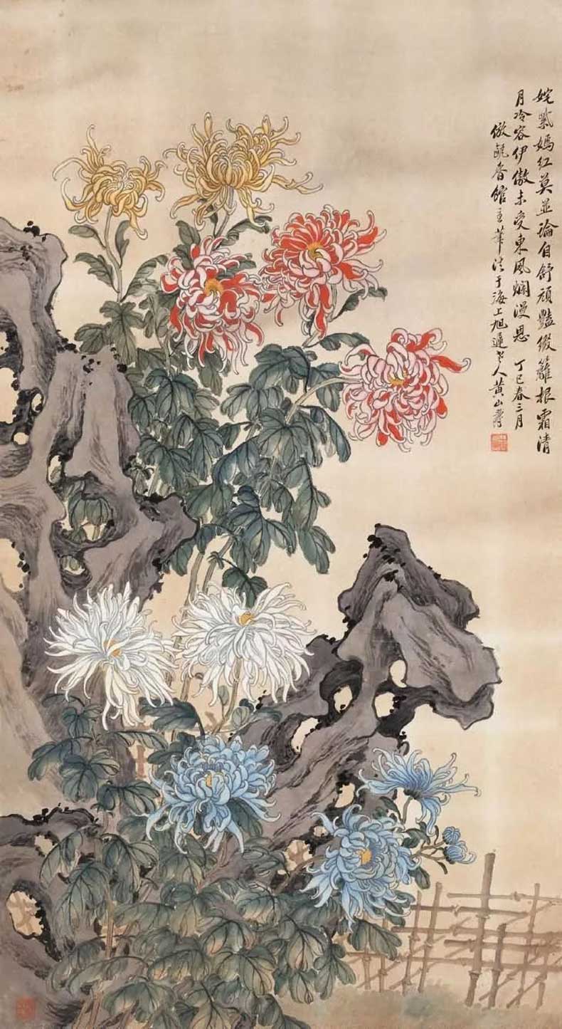 黄山寿花鸟画作品欣赏(图33)