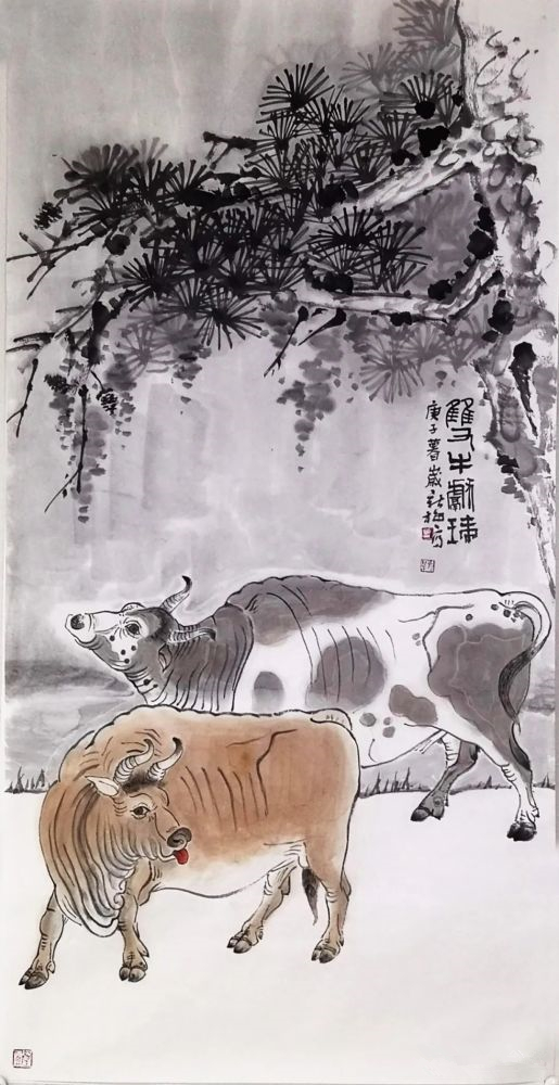 浅析萧县画家马新梅的国画《牛》系列作品